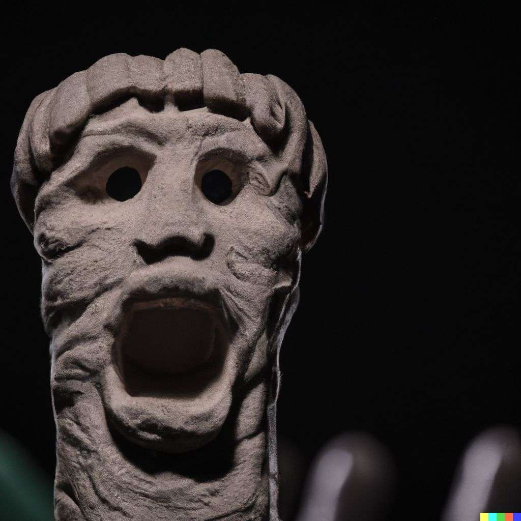 a representation of anxiety, sculpture made from wax, subsurface scattering